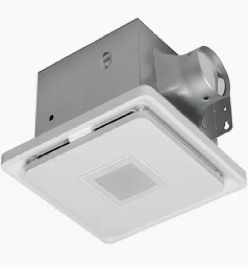homewerks 7130-13-bt white decorative led, bluetooth bathroom exhaust fan new 
