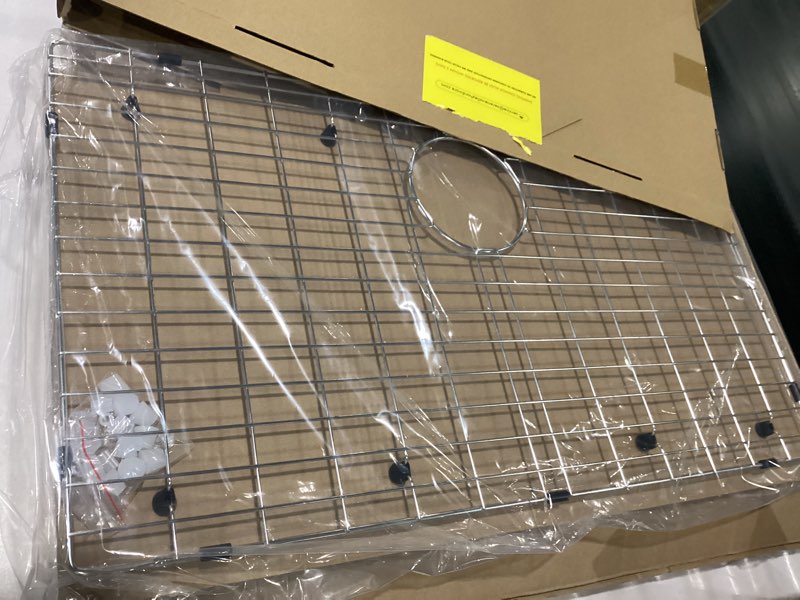 Condition photo showing New/Like New for Serene Valley 29-5/16" x 16-3/8" Sink Bottom Grid, Rear Drain with Corner Radius 3/16", Sink Grids Stainless Steel NLW3017R