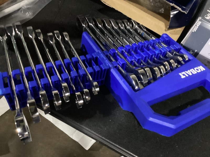 Condition photo showing As Is for kobalt 18-volt lithium ion cordless tool battery model# k18-lb15a #0352546