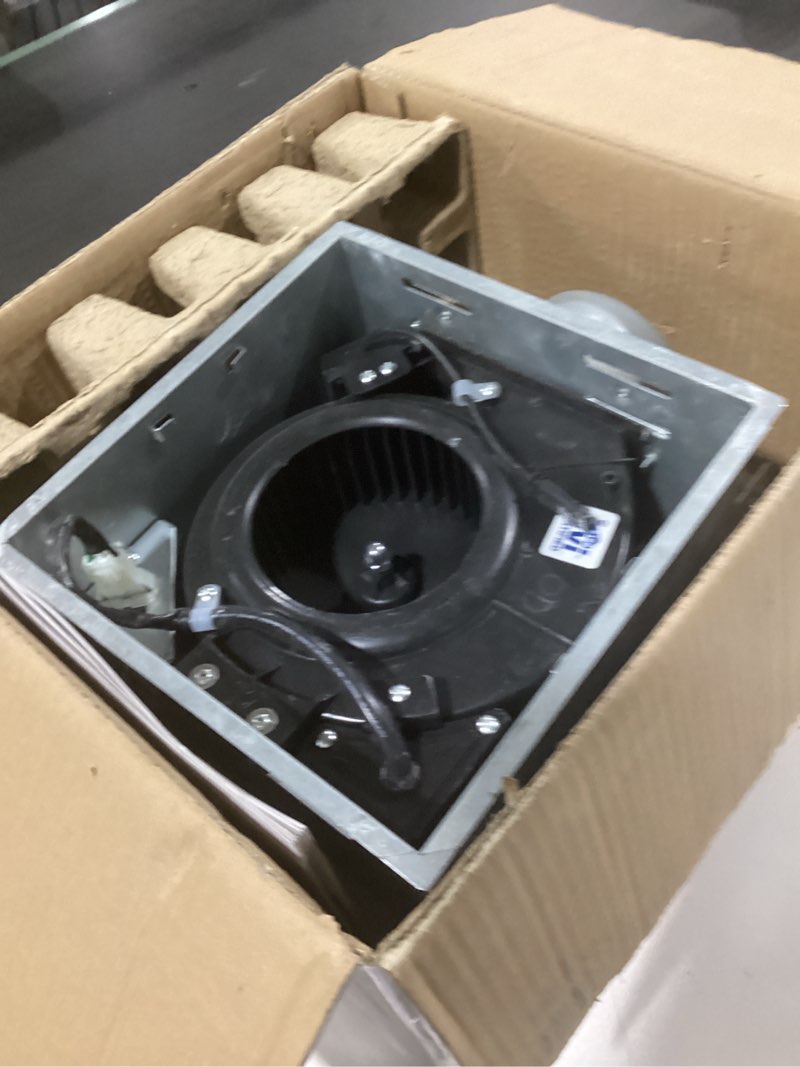 Condition photo showing As Is for Homewerks 7130-13-BT White Decorative LED, Bluetooth Bathroom Exhaust Fan NEW 