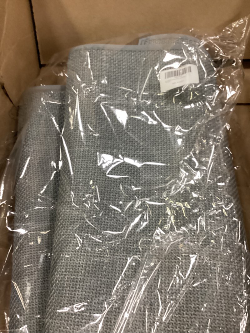 Condition photo showing Good Condition for Anti-Slip Corner Kitchen Rug, 1 Piece L-Shaped Floor Mats,Super Absorption Linen Corner Mat for Home,Kitchen (Grey Right-L, 39''X59''X18'') 3'3" x 4'11" (L-shaped) Grey Right-l