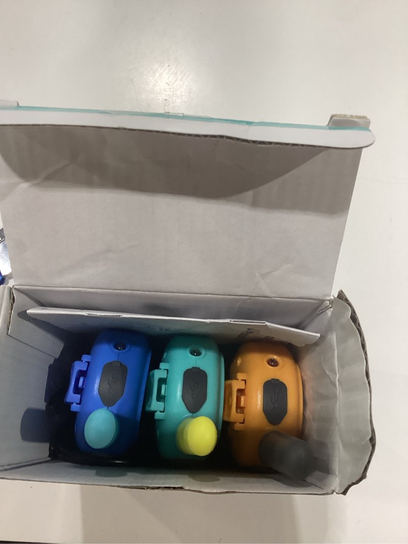 Condition photo showing New/Like New for foredom rechargeable walkie talkies for kids walkie talkies long range for boy & girl age 3 to 12 year old birthday toys - 3 pack cyan&orange&blue