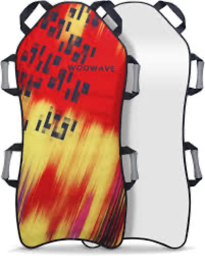 woowave 45"×18" foldable snow sled?fits 2 children or 1 adult?ultra portable, strong and durable, st