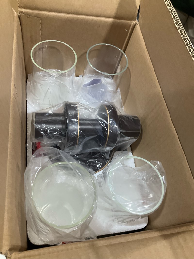 Condition photo showing New/Like New for Wall Sconces Set of Two, Hardwired Brown Bathroom Sconces Wall Lighting with Clear Glass, Modern Sconces Wall Decor Set of 2 Bathroom Light fixtures for Mirror Hallway (Bulbs Not Included) Brown (Hardwired) 22inch - 2PC