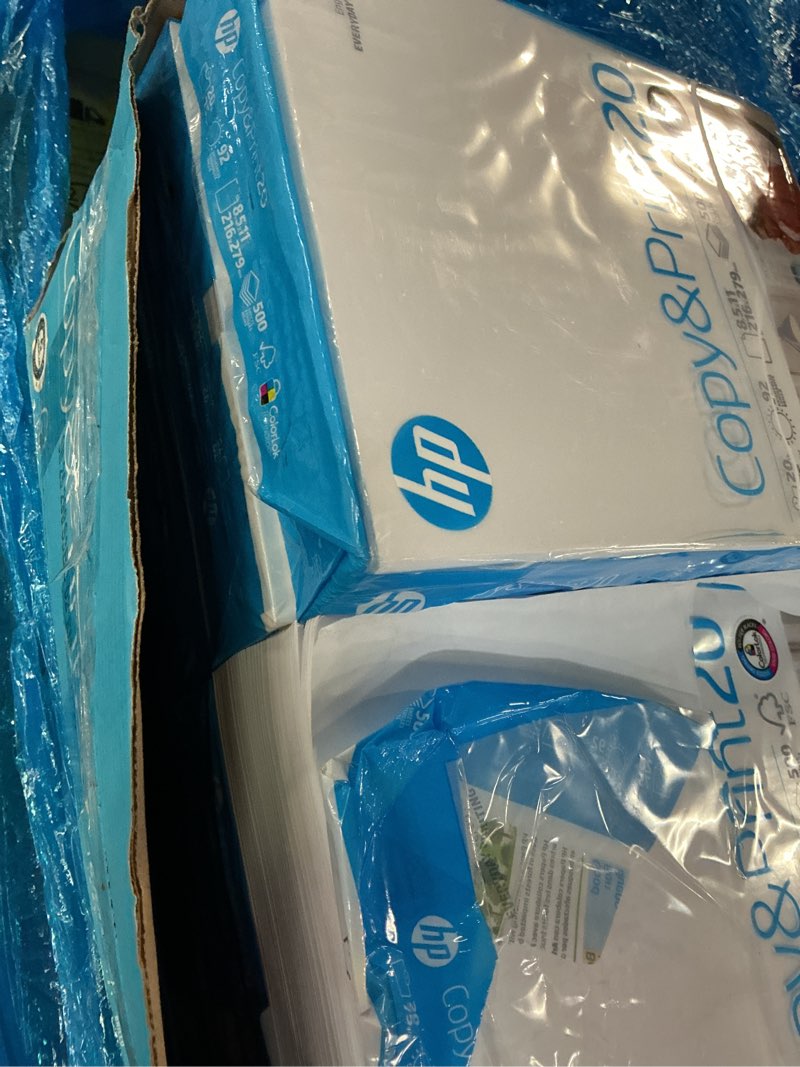 Condition photo showing As Is for ((incomplete))hp printer paper | 8.5 x 11 paper | copy &print 20 lb | 10 ream case - 5,000 sheets | 92 bright | fsc certified | 200060c 10 pack | 5000 sheets standard size (8.5x11)