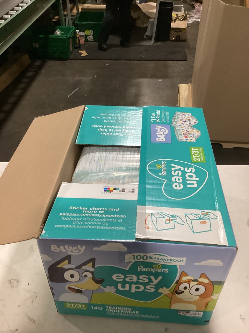 Condition photo showing Good Condition for Pampers Training Pants - Easy Ups Boys & Girls Bluey - Size 2T-3T, 140 Count, Children's Potty Underwear (Packaging May Vary) 2T-3T 140