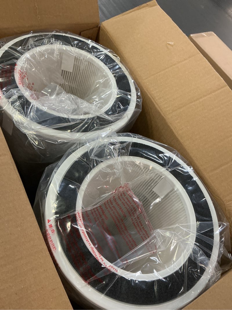 Condition photo showing New/Like New for 2 pcs hp201 hp202 replacement filter compatible with shark hp200 hp300 series hp201 hp202 hp301 hp302 ua205 hc501 hc502 air purifier max, compare to part # he2fkbas, he2fkbasmb