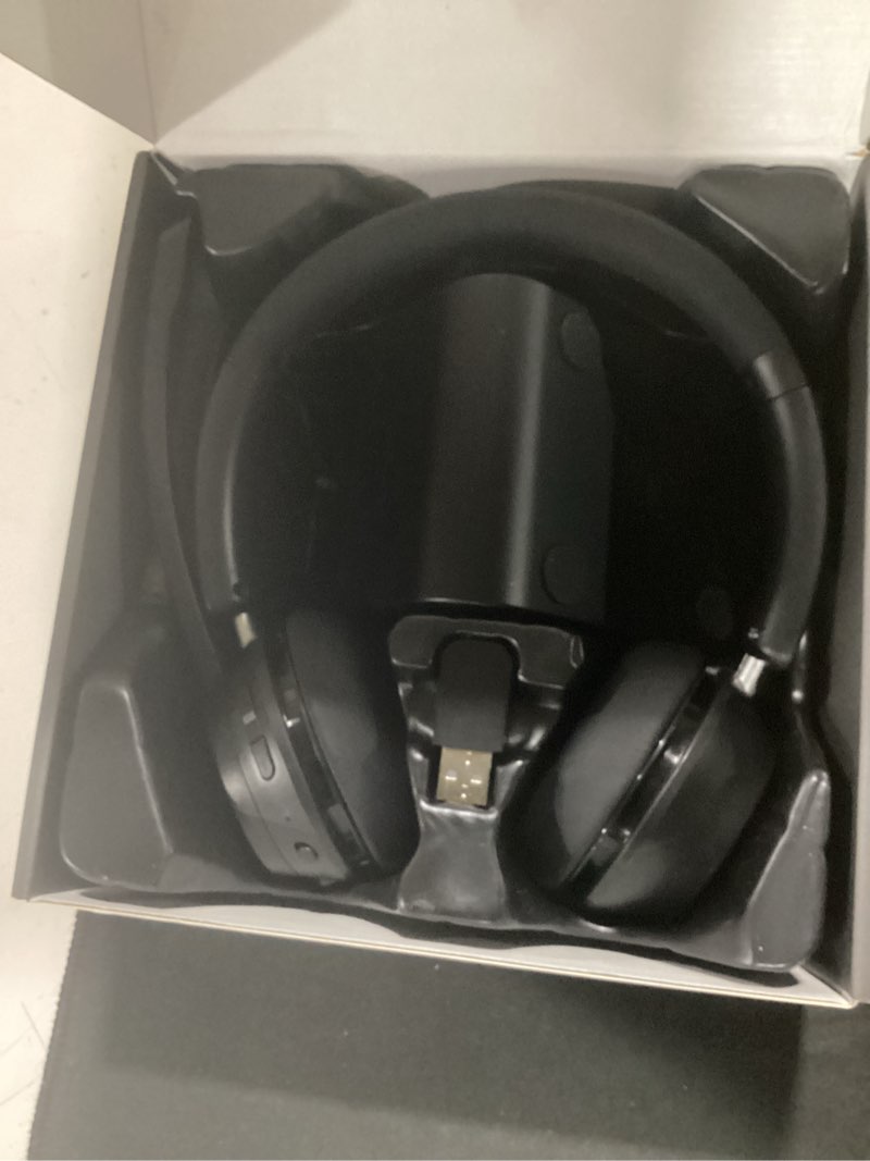 Condition photo showing Good Condition for (upgraded version) wireless headset, bluetooth headset with noise cancelling microphone, best headphones with mic mute & usb dongle for pc/computer/laptop/cell phones/remote work/call center black