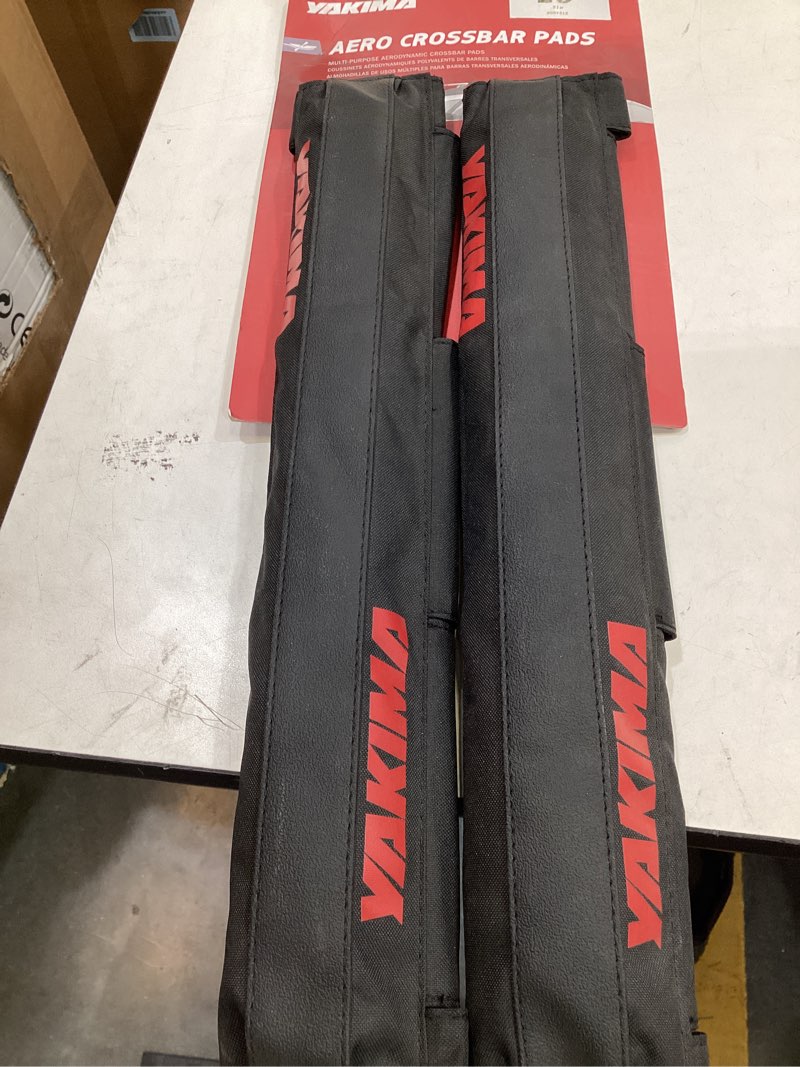 Condition photo showing Good Condition for dorsal aero roof rack pads for wide and aftermarket crossbars - pack of 2 for surfboards kayaks sups snowboards polyester 20" inch thule yakima rhino style black 20" thule yakima style (wide)