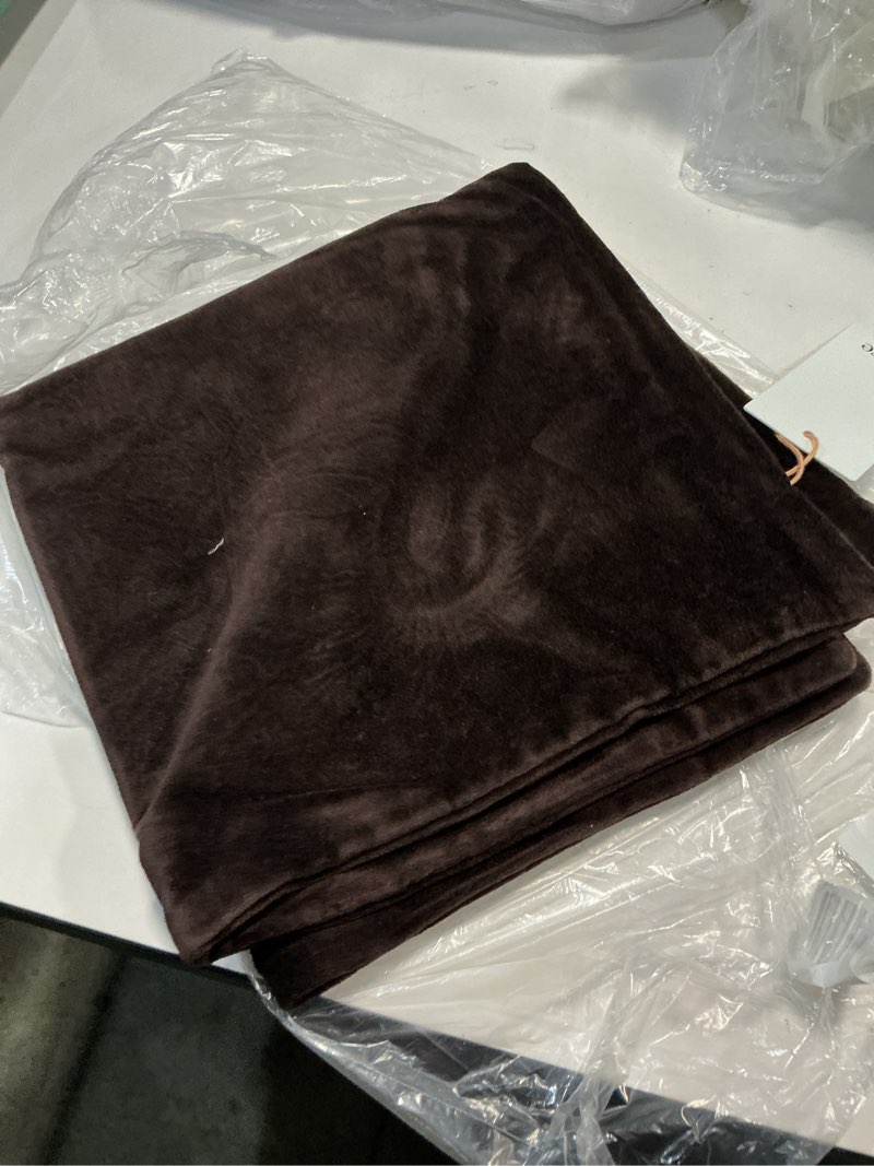 Condition photo showing New/Like New for classic cotton velvet pillow cover, 20x20, espresso 1 pack