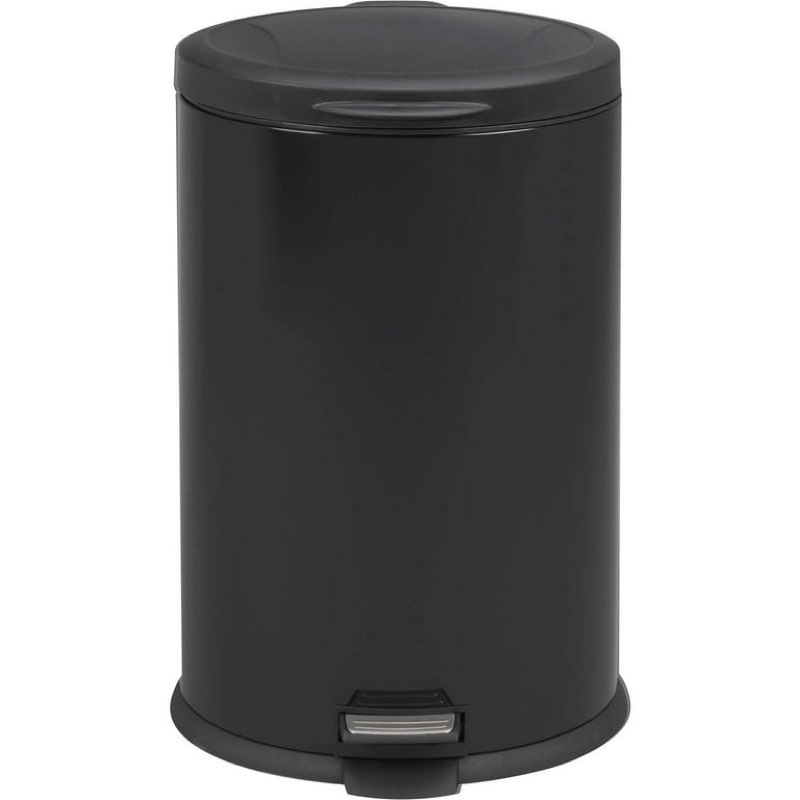 Better Homes & Gardens 10.5 gal /40L Black Stainless Steel Oval Step On Waste Can