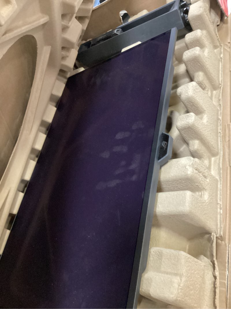 Condition photo showing Good Condition for asus rog swift 27” 4k qd-oled gaming monitor (pg27ucdm) - 240hz, 0.03ms, custom heatsink, neo proximity sensor, g-sync compatible, 99% dci-p3, true 10-bit color, displayport 2.1a uhbr20, 3 yr warranty 27" oled 4k 240hz uhd g-sync