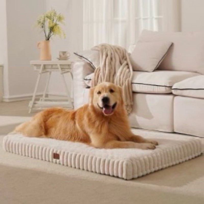 orthopedic dog bed for large dog, waterproof pet bed for crate,non-slip bottom and egg-crate foam wi
