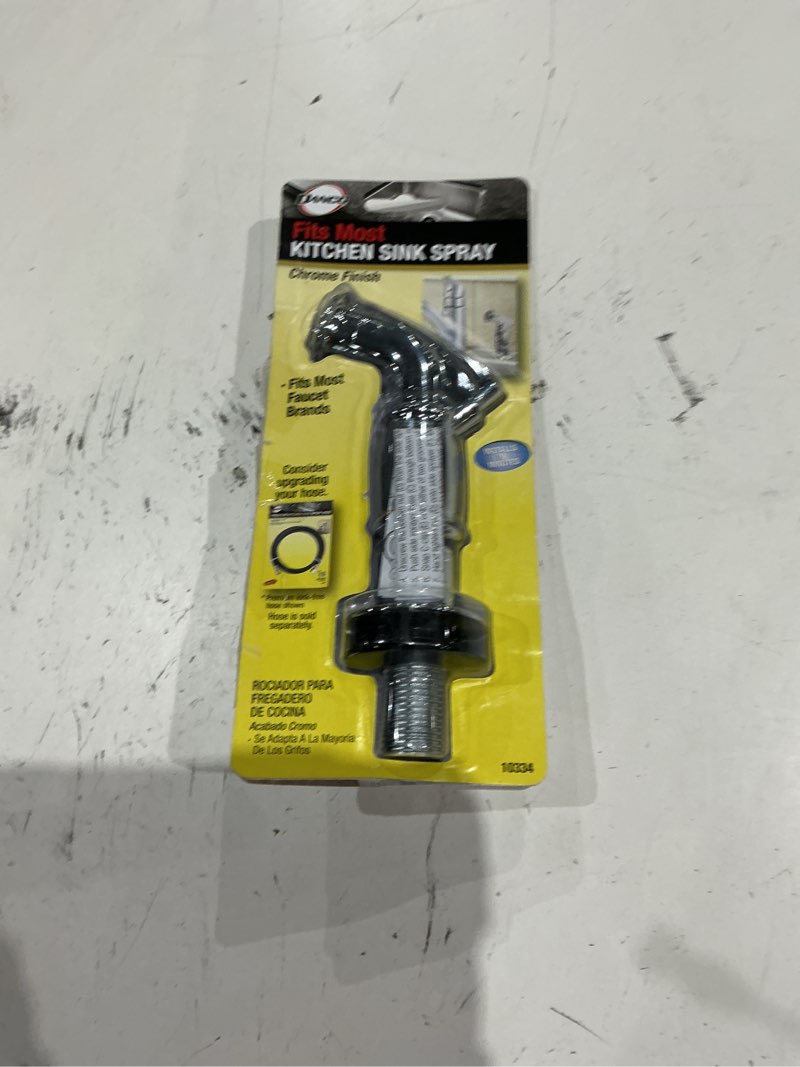 Condition photo showing As Is for danco for universal chrome kitchen faucet sprayer