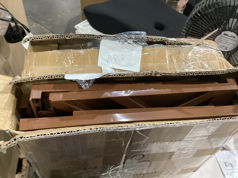 Condition photo showing Good Condition for miles kimball chippendale planter box, brown – plant holder for garden, patio and lawn – 14 ¾” sq. x 13 ¼ h overall