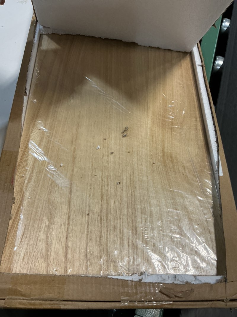 Condition photo showing Good Condition for Fun Memories Deep Floating Shelves, Solid Wood Floating Shelves Wall Mounted, 9.3" Deep Wall Shelf for Living Room, Bedroom, 36 x 9 Large Floating Shelf for Books, Burlywood, Set of 2 Burlywood 36"W x 9.3"D