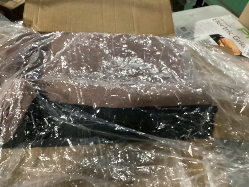 Condition photo showing New/Like New for HOMBYS Foam Recliner Chair Cushions for Elderly, 4" Thick Chair Pads with Back Support for Office, Non-Slip Medium Firm Seat Cushion with Lumbar Pillow (Brown, 22"x22"+13" Backrest) 22"x22" Seat + 13" Backrest Brown