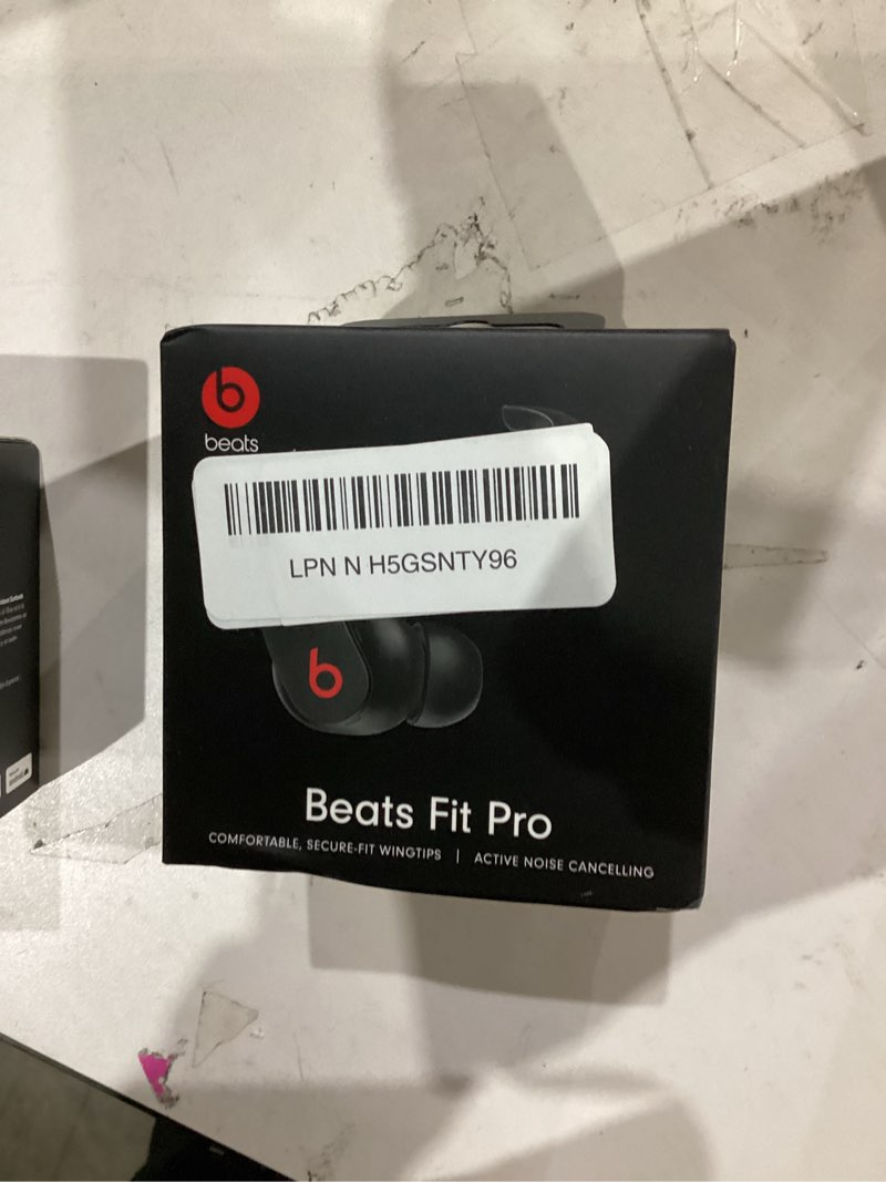 Condition photo showing New/Like New for Beats Fit Pro (1st Gen) - True Wireless Noise Cancelling Earbuds - Active Noise Cancelling - Sweat Resistant Earphones, Compatible with Apple & Android, Class 1 Bluetooth®- Beats Black Beats Black Fit Pro Without AppleCare+