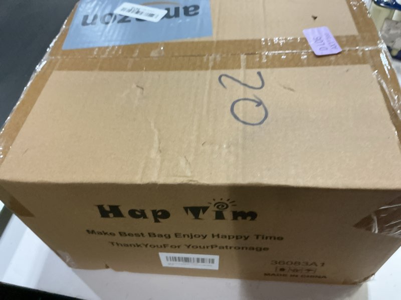 Condition photo showing New/Like New for Hap Tim Picnic Basket Backpack for 2 Person with 2 Insulated Cooler Compartment, Wine Holder, Fleece Blanket, Cutlery Set, Wedding Gifts for Couples, Bridal Shower Gifts, Engagement Gifts 2 Person Brown