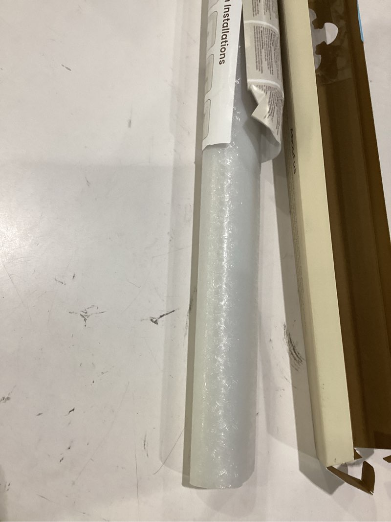 Condition photo showing As Is for add.heres window privacy film, 3d stained glass window film, 23.6x35.4in | decorative window privacy film for bathroom, front door, home, sun blocking heat control, static cling, flowering crab-apple 23.6inch x 35.4inch flowering crab-apple