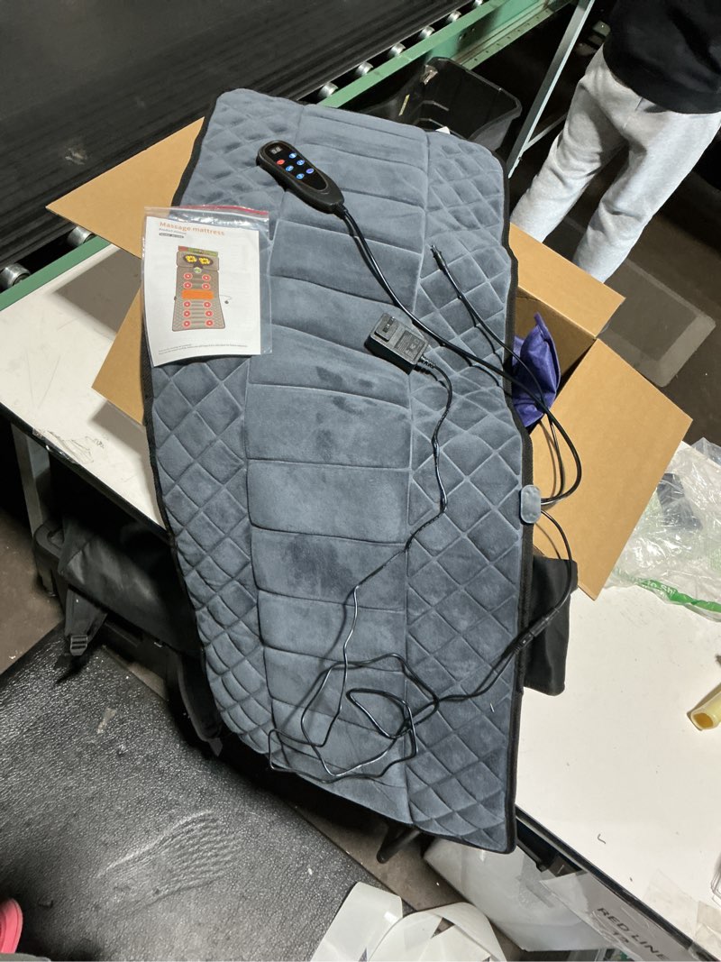 Condition photo showing Good Condition for Massage Mat, Detachable Neck Massager, Full Body Vibration Heating, Massage Pad with 10 Vibrating Motors and 9 Speed Settings for Home Office Use, Gift for Men Women Parents Christmas,Black