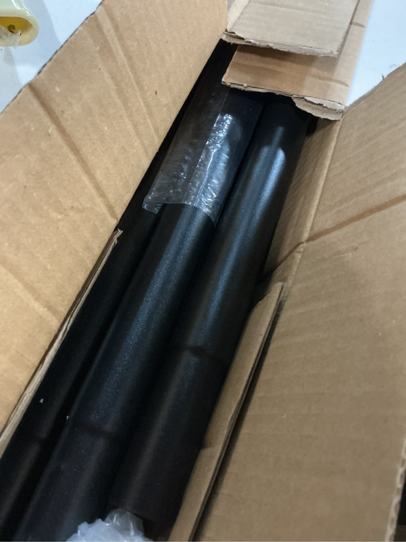Condition photo showing As Is for Tension Curtain Rod 43 to 162 Inches (3.6 to 13.5 ft), 1.26" Diameter Spring Adjustable Heavy Duty Long Large Curtains Pole for Windows Door Bathroom Patio Outdoor No Drilling, Black 122-162 Inch
