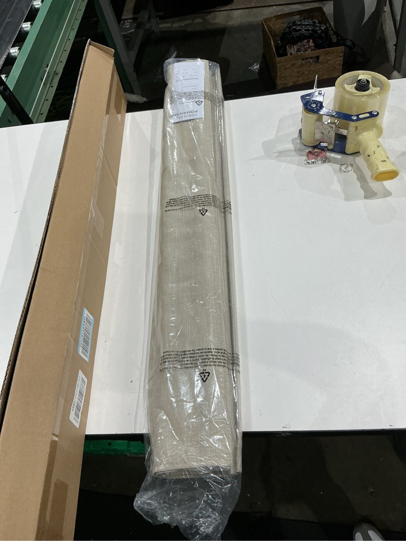 Condition photo showing Good Condition for chicology roman shades for windows, window treatments, roman shades, roman window shades, room darkening shades, window shades, 36" w x 48" h, belgian flax (privacy & light filtering) belgian flax (privacy & light filtering) 36"w x 48"h