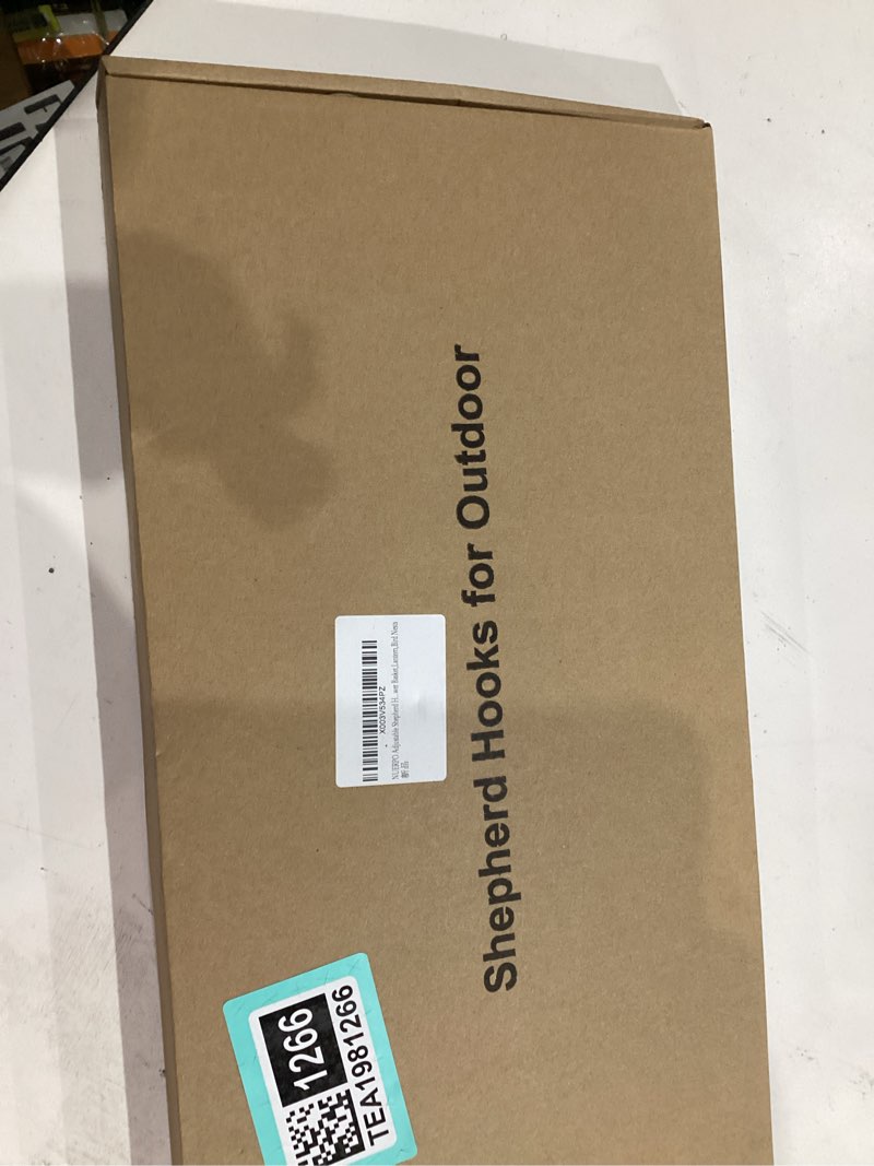 Condition photo showing New/Like New for Adjustable Shepherd Hooks for Outdoor, 2 Pack 80 Inch 5 Prong Base Bird Two Sided Feeder Poles, Heavy Duty Shepherds Hook, Suitable for Garden in Hanging Flower Basket, Lantern, Bird Nests 2 Pack 90 inch