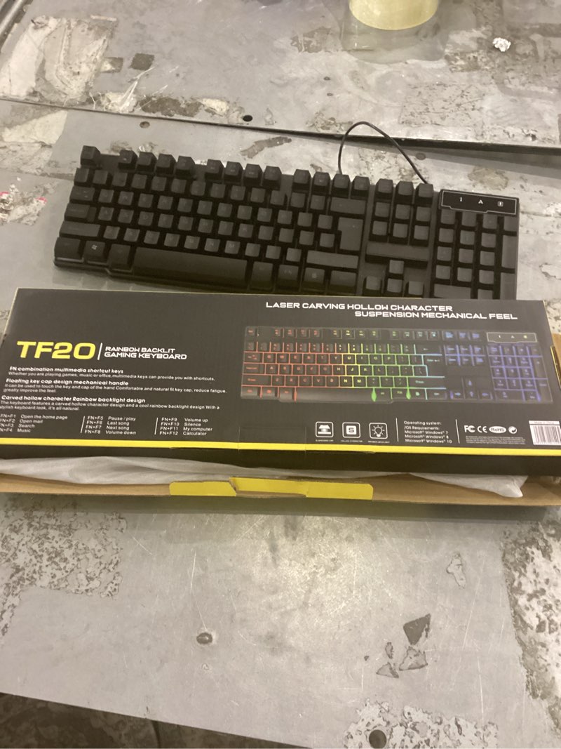 TF20 RAINBOW BACKLIT GAMING KEYBOARD