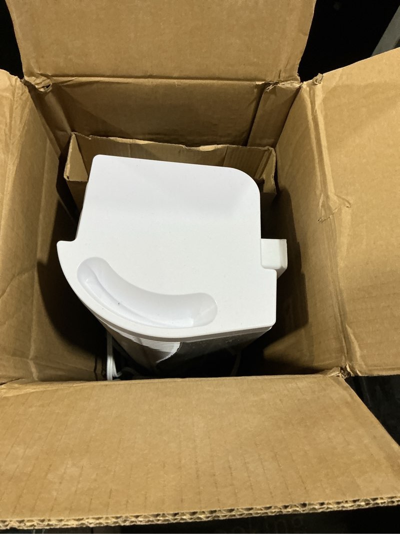 Condition photo showing As Is for Vornado TRANSOM Window Fan with 4 Speeds, Remote Control, Reversible Exhaust Mode, Weather Resistant Case, Whole Room, Ice White White Remote Control Fan