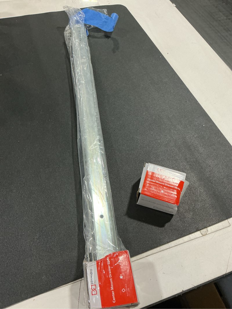 Condition photo showing As Is for REGUDA Drawer Slides Ball Bearing 3 Folds Full Extension Side Mount Cabinet Runners Glides Rails Track 100 Lbs Load 10 12 14 16 18 20 22 24 Inch Silver (1 Pair (Silver), 12 inch) 12 Inch 1 Pair (Silver)