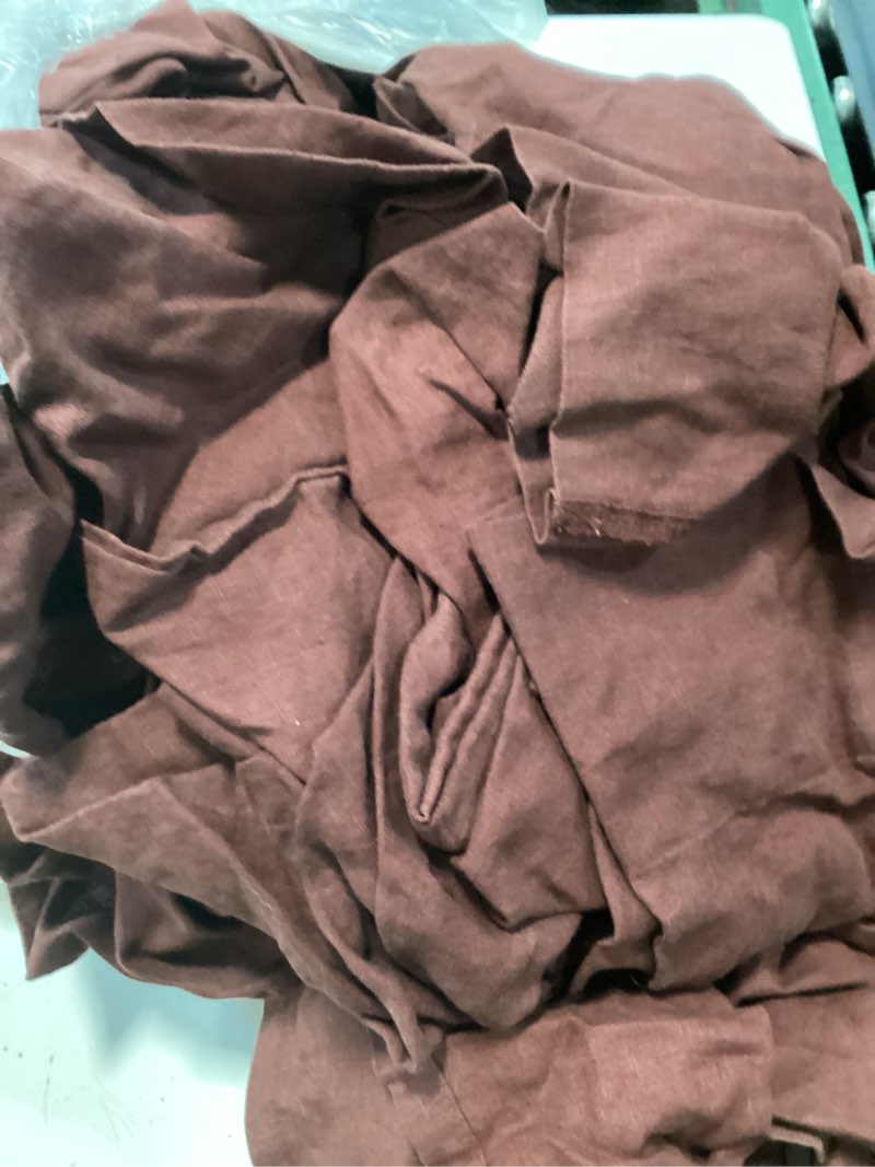 Condition photo showing Good Condition for european linen sheet set, queen, burgundy