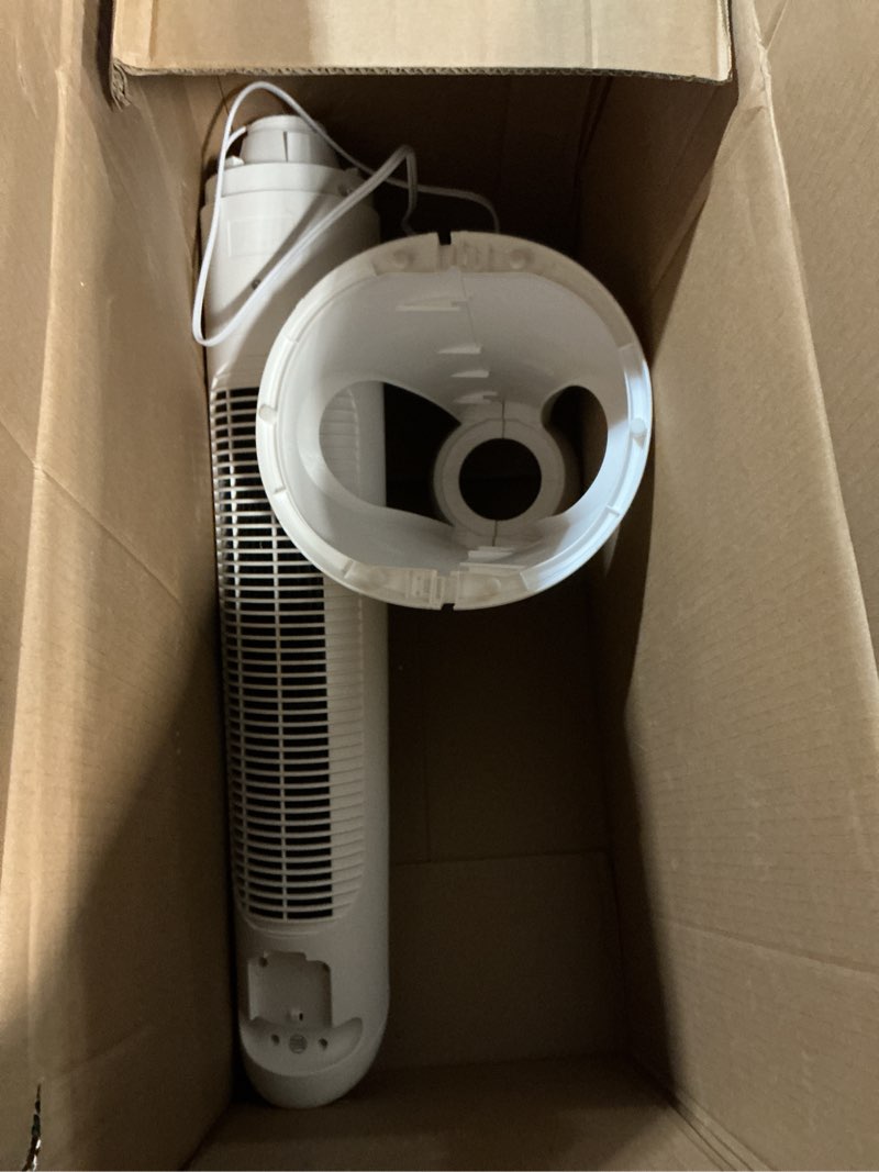 Condition photo showing As Is for Honeywell QuietSet Whole Room Oscillating Tower filter Fan with Remote, White, HYF260