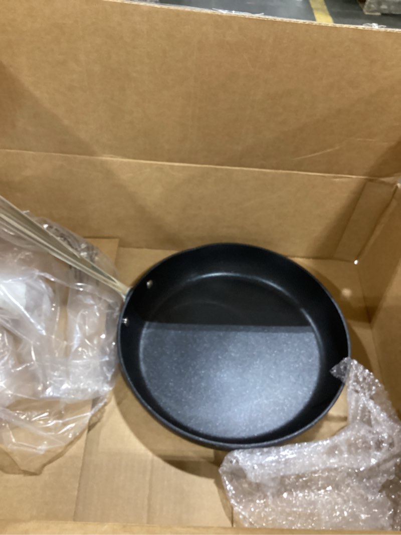 Condition photo showing As Is for all-clad ha1 hard anodized nonstick fry pan cookware (10 inch fry pan) black 10 inch