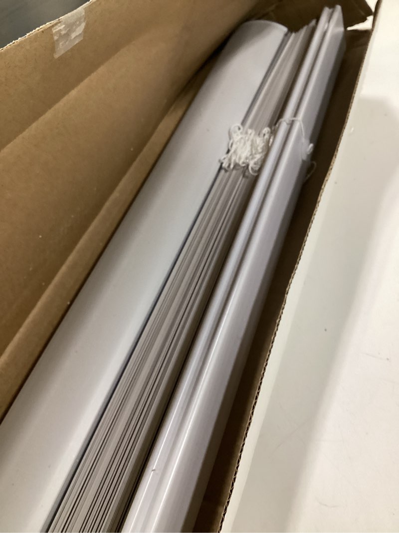 Condition photo showing Good Condition for gii morningstar white cordless light filtering vinyl mini blind with 1 in. slats 37 in. w x 64 in. l