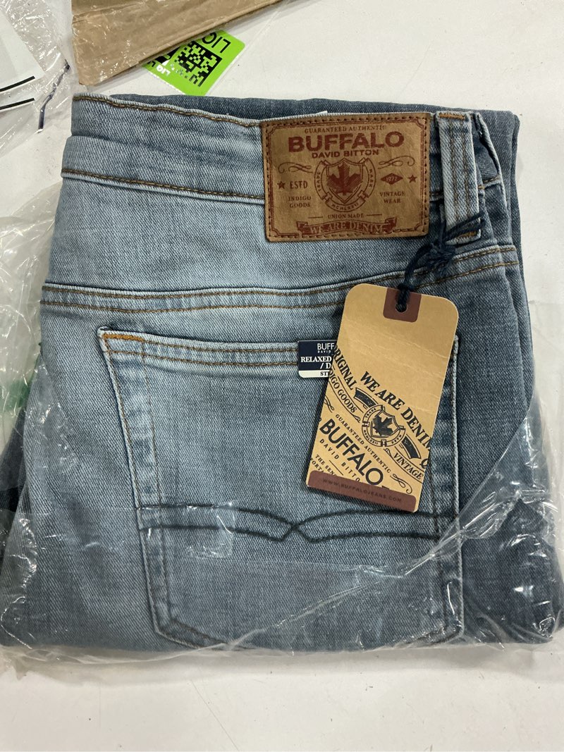 Condition photo showing Good Condition for Buffalo David Bitton Mens Slim Ash Jeans 32W x 34L Authentic Wash