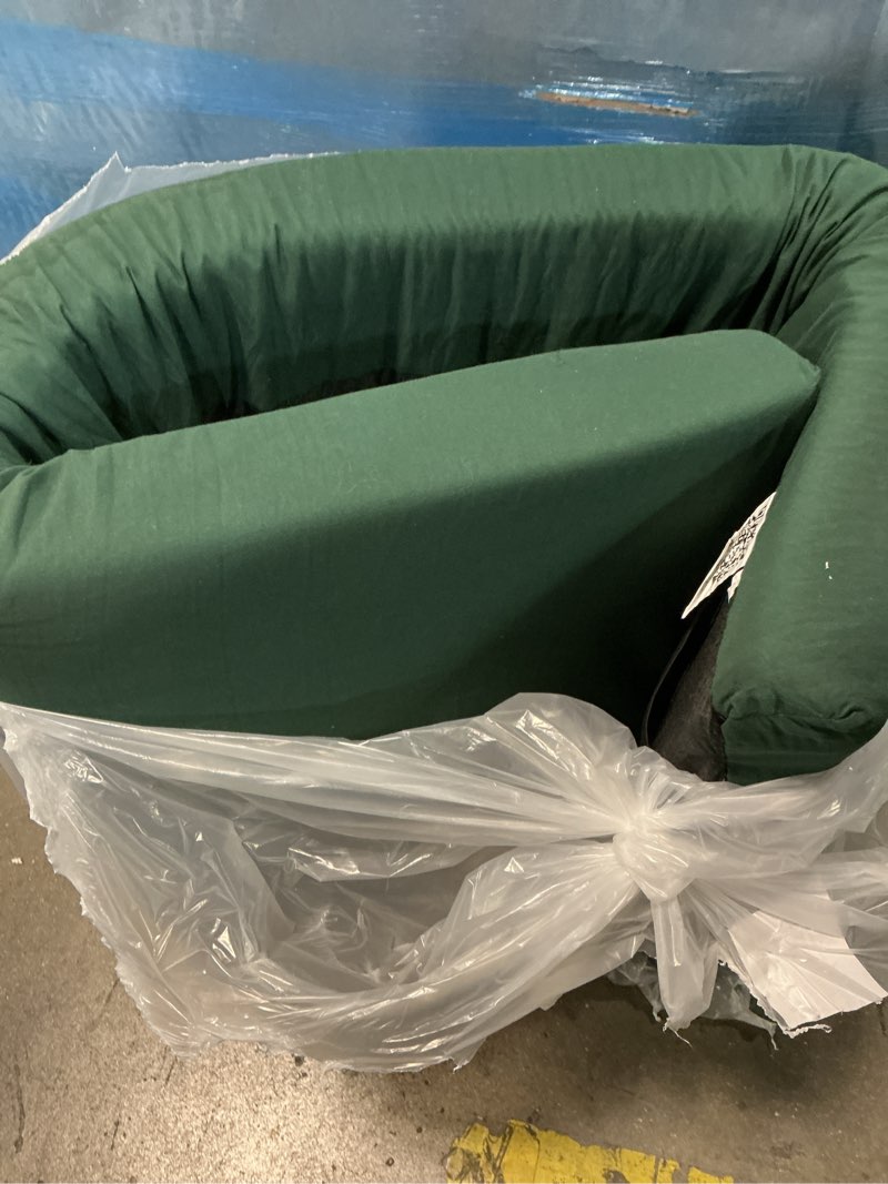 Condition photo showing As Is for (unknown size)d&d futon furniture trifold foam beds, floor tri-fold bed, foldable shikibuton mattress cushion topper mat for space saving sleepover 3x27x75 in, hunter green