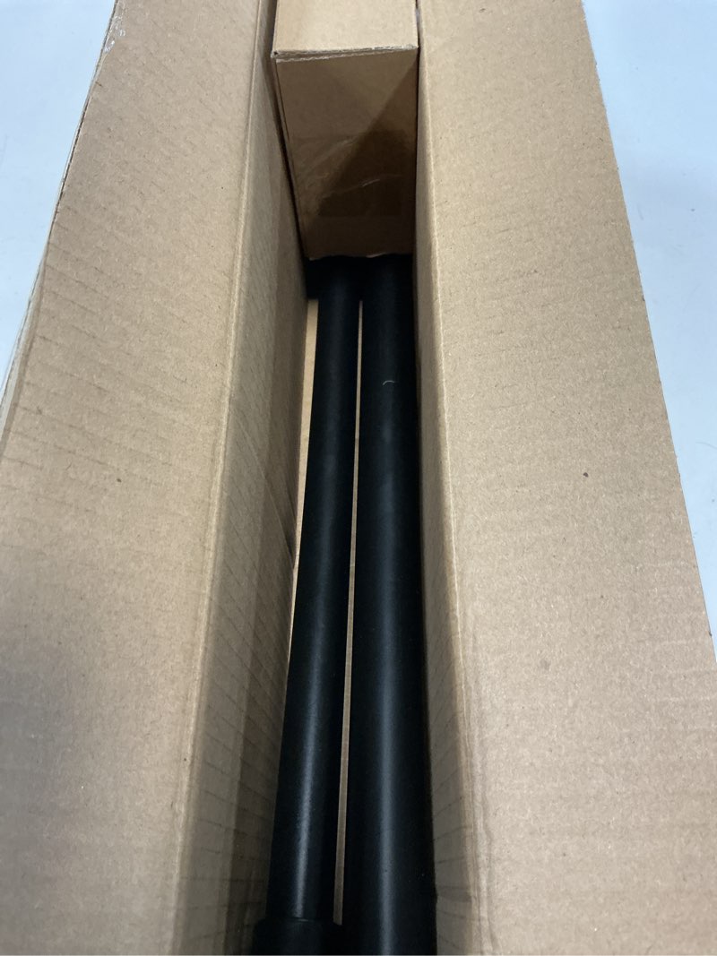 Condition photo showing Good Condition for zenna home matte black, curved shower curtain rod, tension or permanent mount, easy install, rounded for extra room, 50 to 72 inches