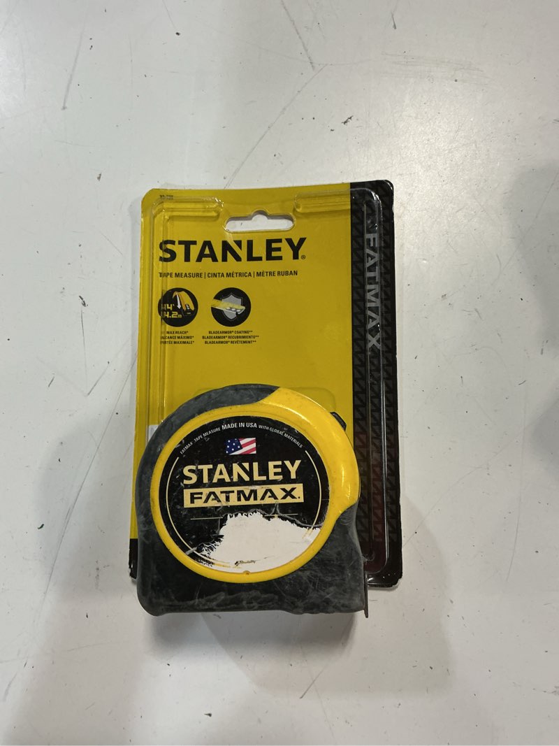 Condition photo showing Good Condition for stanley fatmax 25 ft. l x 1.25 in. w tape measure 1 pk