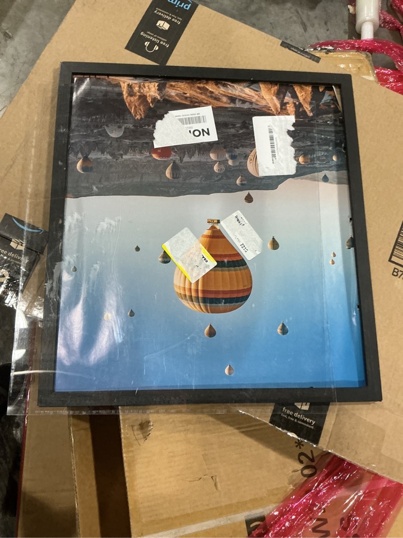 Condition photo showing As Is for QOTIB 18x20 Picture Frame Black for Wall Mounting, Horizontal and Vertical Formats for Wall Hanging,