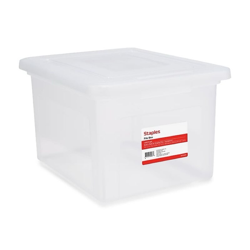 (Similar )Staples File Box Plastic File Box Snap
