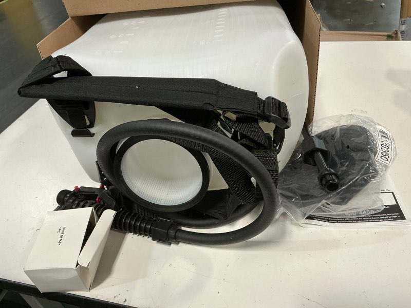 Condition photo showing Good Condition for chapin 60124: 4-gallon multi-purpose internal battery rechargeable backpack sprayer, translucent white, poly tank