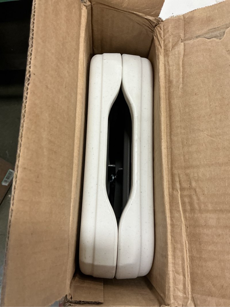 Condition photo showing As Is for Folding Bench 6 Foot, Plastic Folding Bench Seat Portable Foldable Picnic Party Camping Dining Seat, White Garden Multipurpose Entertaining Activities