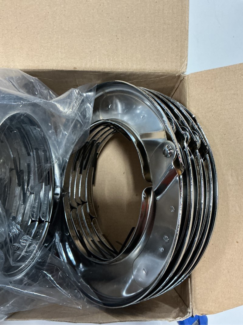 Condition photo showing Good Condition for oxgord beauty trim rings for 13 inch rally wheels 1 1/2 inch deep chrome abs with metal clip & ring retention
