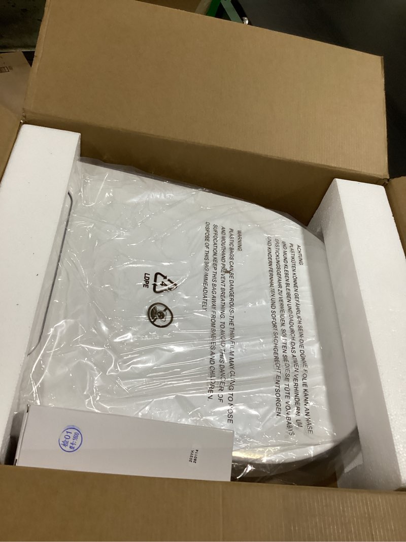 Condition photo showing Good Condition for electric bidet toilet seat, round, warm water with air dryer, heated seat and slow close lid, front and rear wash, led nightlight, wireless remote, white, 101d