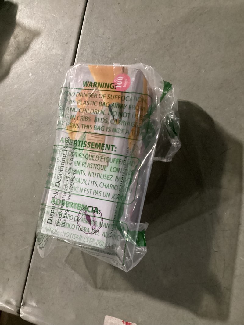 Condition photo showing New/Like New for Keenpioneer Piping Bag - Disposable Cake Decorating Bag 100 Count, 12 inch, Clear