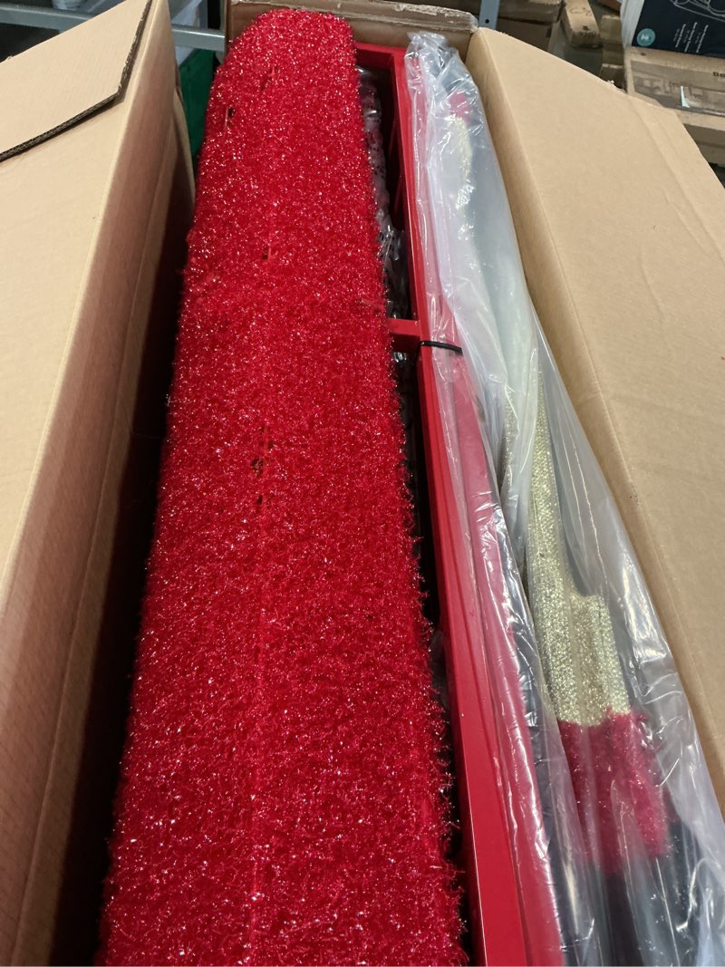 Condition photo showing New/Like New for Holiday Living 72 -in Freestanding Sleigh Yard decoration with Clear LED Lights in the Outdoor Christmas 