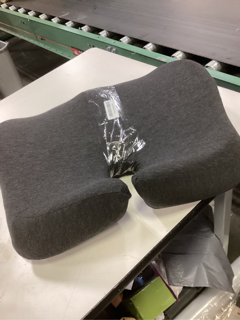 Condition photo showing Good Condition for Pressure Relief Seat Cushion for Tailbone Pain - X Large Office Chair Cushion for Back Pain, Coccyx & Sciatica Pain Relief Pillow. Memory Foam Seat Cushions for Office Chairs. Extra Cover (Black)