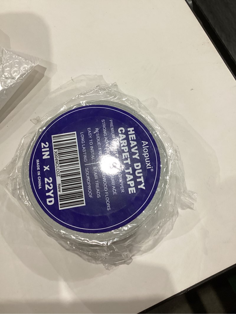 Condition photo showing New/Like New for Double Sided Carpet Tape Heavy Duty, Fabric Tape, Hem Tape, 2 Inch x 22Yards, Rug Tape Grippers, for Hardwood Floors, Area Rugs, Clothes, No Damage, Residue Free