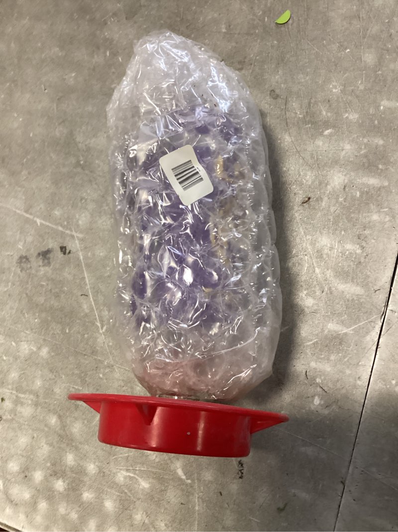 Condition photo showing Good Condition for Hummer's Galore, NCAA College Football Hummingbird Feeder, Glass Hummingbird Feeder with UV Resistant Plastic Wrap for Outdoors Hanging, 32 oz, (LSU)